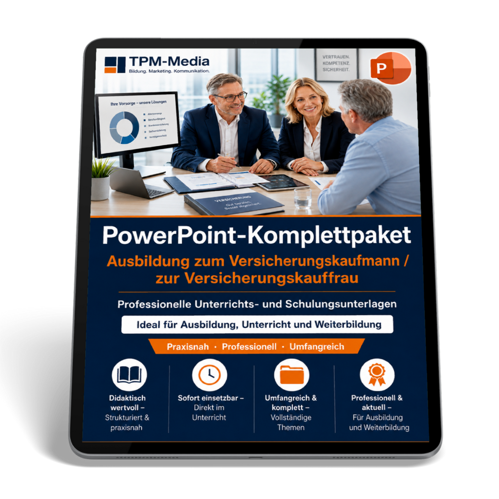 PowerPoint-Komplettpaket für die Ausbildung zum Kaufmann für Versicherungen und Finanzanlagen / zur Kauffrau für Versicherungen und Finanzanlagen