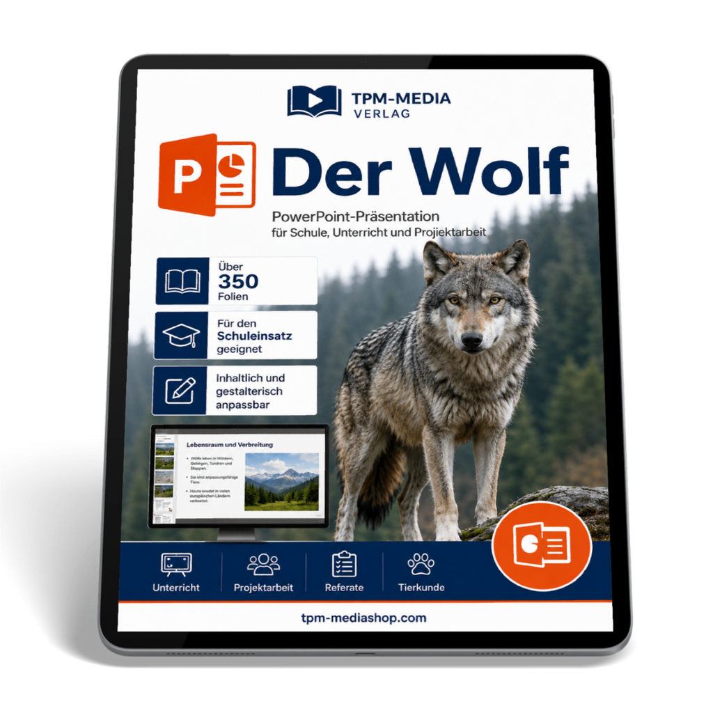Der Wolf PowerPoint Präsentation Schule - Download-Version für den Schuleinsatz