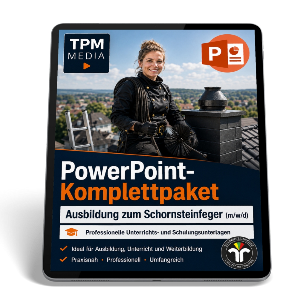 PowerPoint-Schornsteinfeger-Ausbildung: Kompaktes Komplettpaket für die Ausbildung zum Schornsteinfeger (m/w/d)