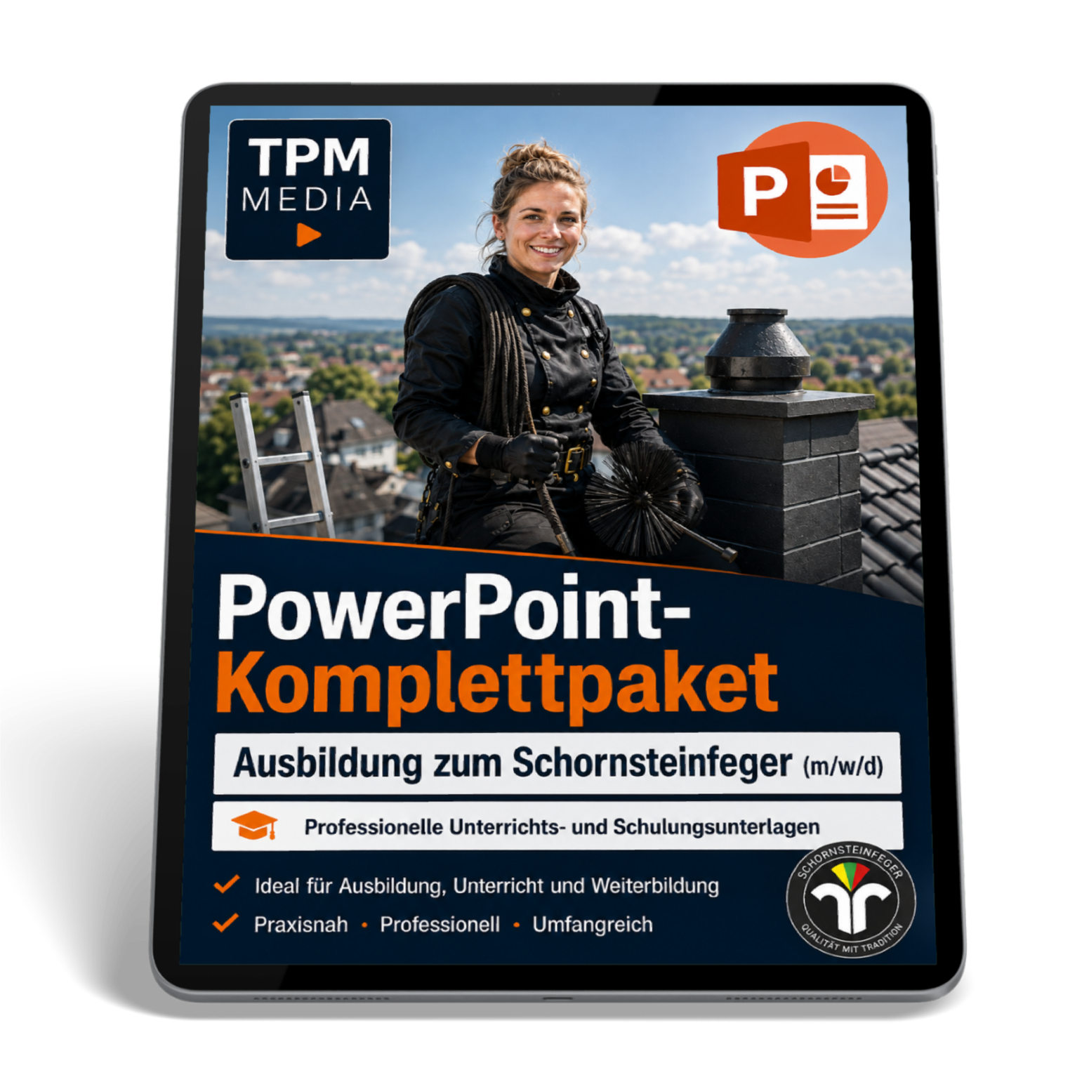 PowerPoint-Schornsteinfeger-Ausbildung: Kompaktes Komplettpaket für die Ausbildung zum Schornsteinfeger (m/w/d)
