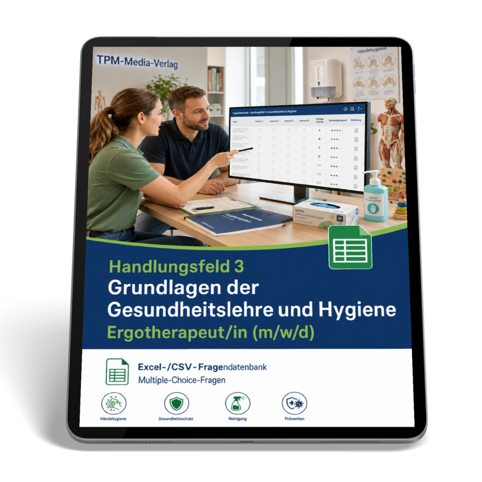 Ergotherapeut - Handlungsfeld 3 gewerbliche Excel-Fragenkatalog Datenbank (Sofort-Download)