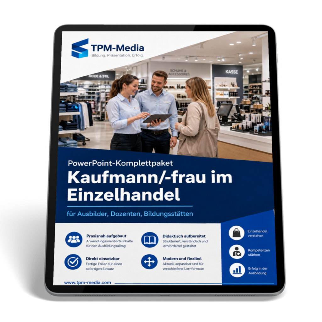 PowerPoint-Komplettpaket für die Ausbildung zum Kaufmann im Einzelhandel / Kauffrau im Einzelhandel