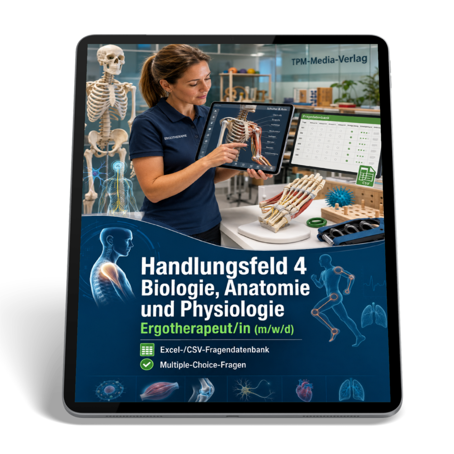 Ergotherapeut - Handlungsfeld 4 gewerbliche Excel-Fragenkatalog Datenbank (Sofort-Download)