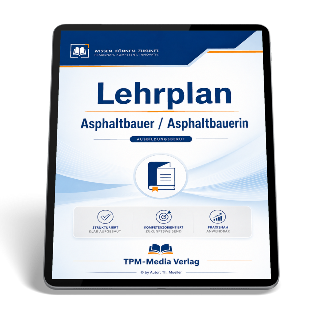 Lehrplan Asphaltbauer (m/w/d) eBook (Download-Version)