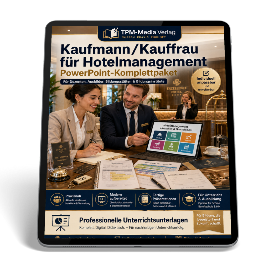 PowerPoint-Komplettpaket für die Ausbildung zum Kaufmann für Hotelmanagement (m/w/d)