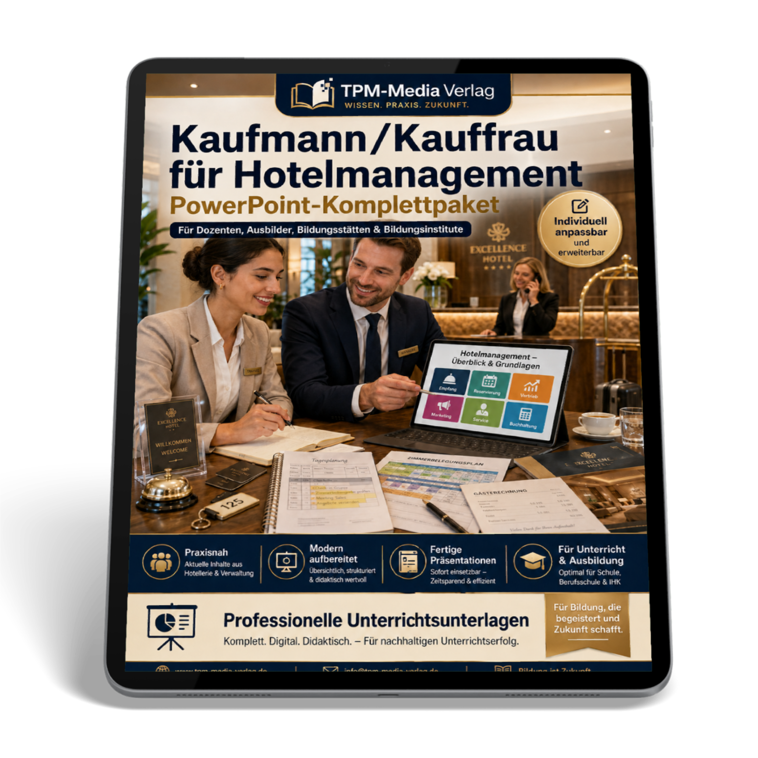 PowerPoint-Komplettpaket für die Ausbildung zum Kaufmann für Hotelmanagement (m/w/d)