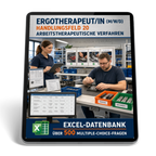 Ergotherapeut - Handlungsfeld 20 gewerbliche Excel-Fragenkatalog Datenbank (Sofort-Download)