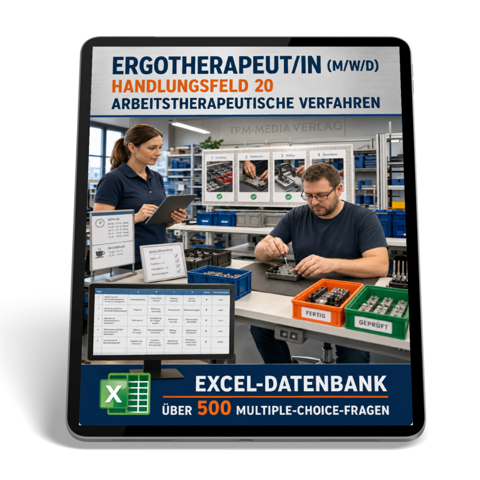 Ergotherapeut - Handlungsfeld 20 gewerbliche Excel-Fragenkatalog Datenbank (Sofort-Download)
