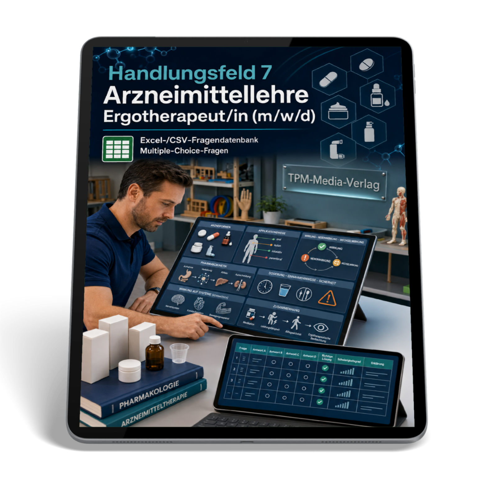 Ergotherapeut - Handlungsfeld 7 gewerbliche Excel-Fragenkatalog Datenbank (Sofort-Download)