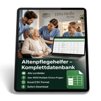 Altenpflegehelfer - gewerbliche Excel-Fragenkatalog Datenbank mit allen Lernfeldern  (Sofort-Download)