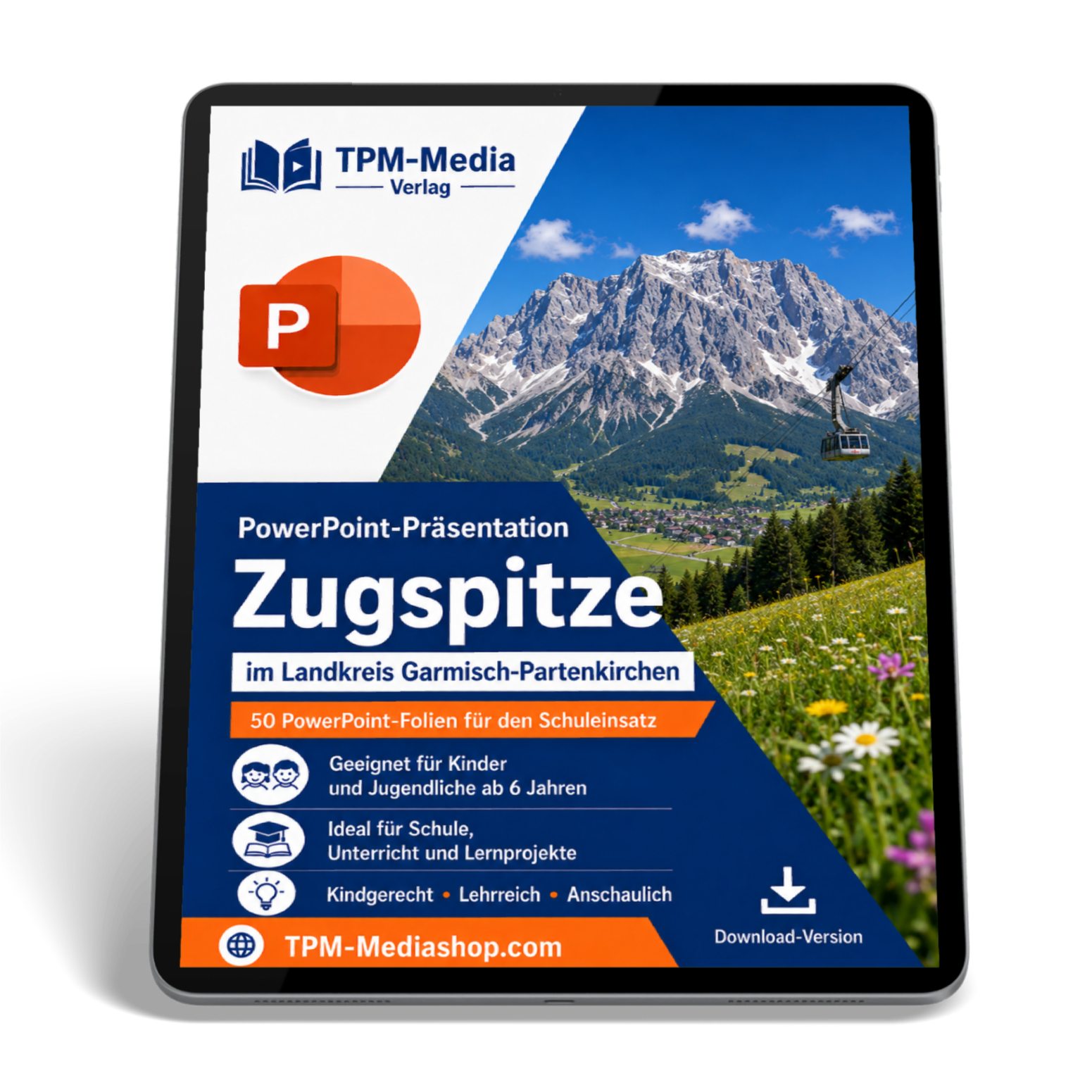Zugspitze PowerPoint Präsentation für den Schuleinsatz - Download-Version