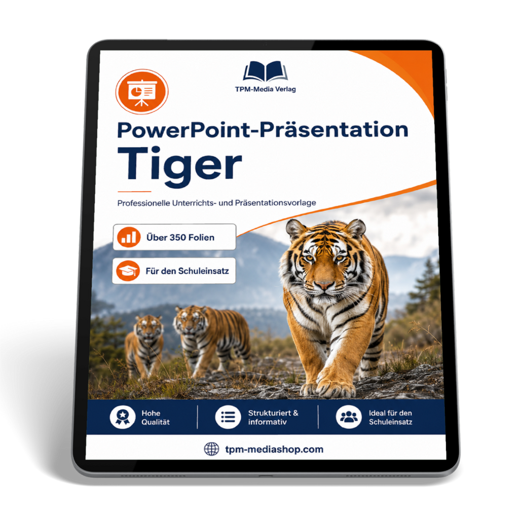 Tiger PowerPoint Präsentation Schule - Download-Version für den Schuleinsatz
