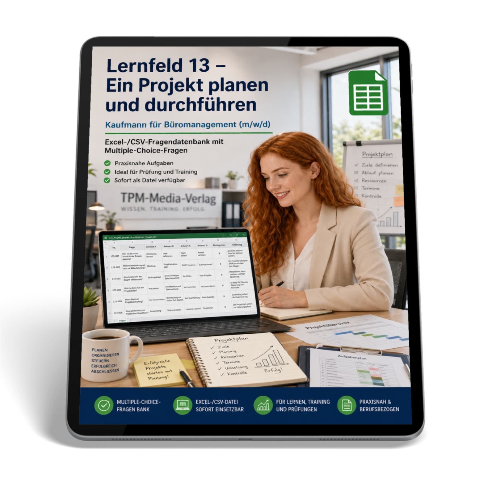 Kaufmann für Büromanagement - Lernfeld 13 gewerbliche Excel-Fragenkatalog Datenbank (Sofort-Download)