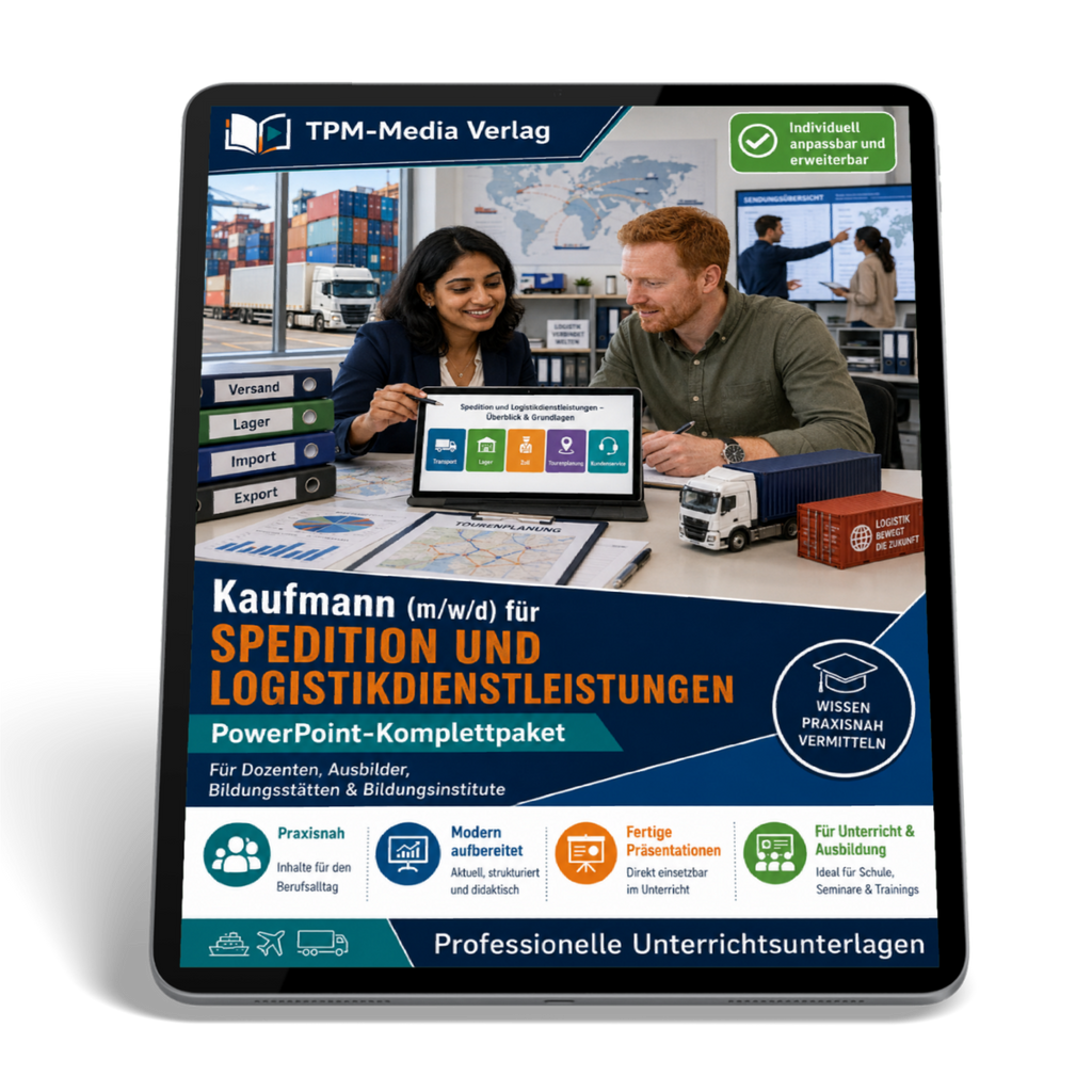 PowerPoint-Komplettpaket für die Ausbildung zum Kaufmann (m/w/d) für Spedition und Logistikdienstleistungen