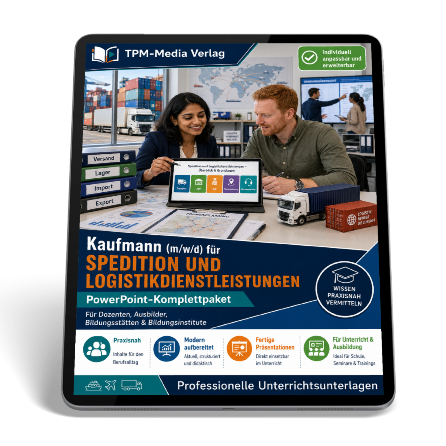 PowerPoint-Komplettpaket für die Ausbildung zum Kaufmann (m/w/d) für Spedition und Logistikdienstleistungen