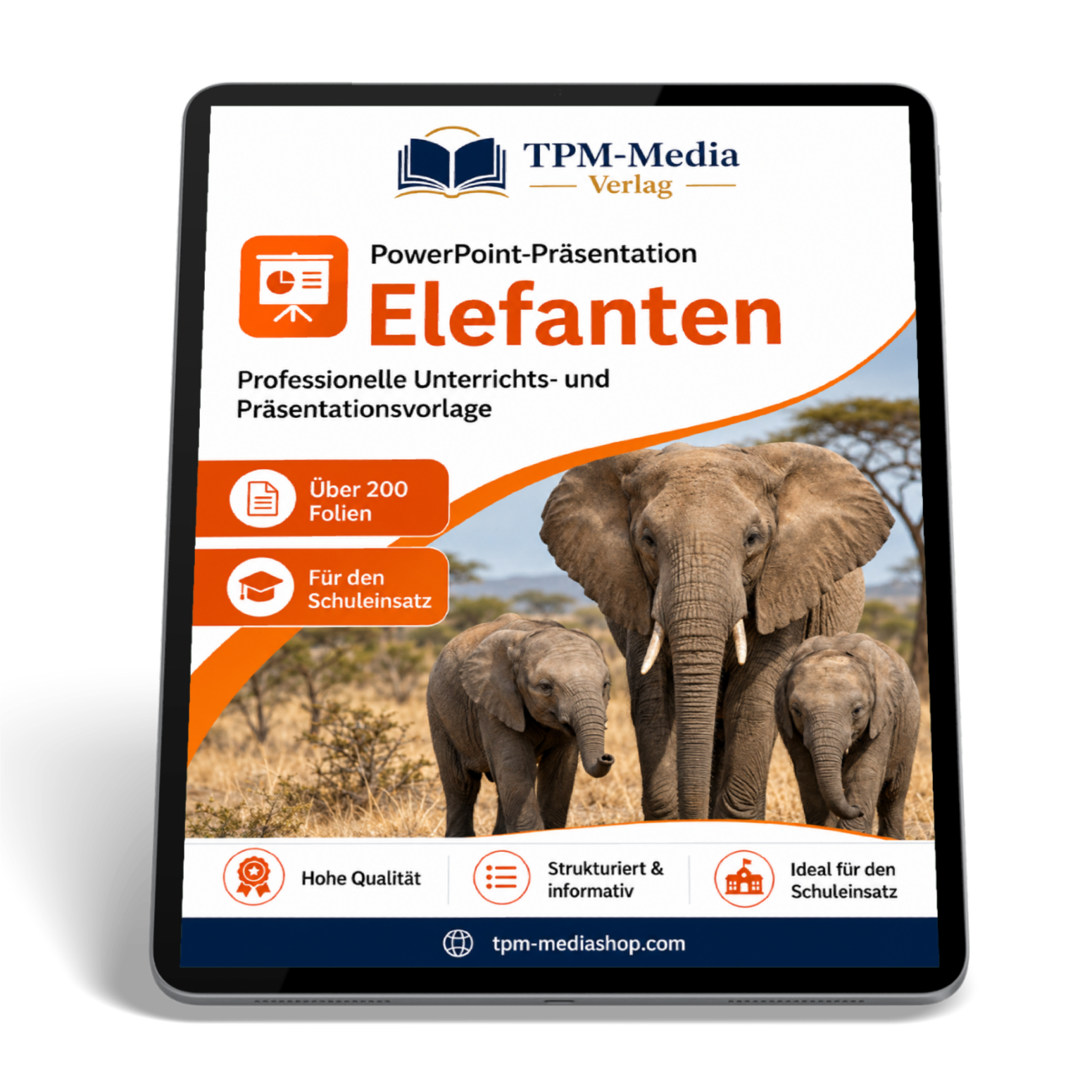 Elefanten PowerPoint Präsentation Schule - Download-Version für den Schuleinsatz