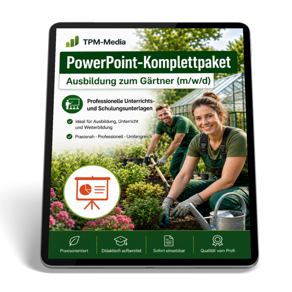 PowerPoint-Komplettpaket - Ausbildung zum Gärtner (m/w/d)