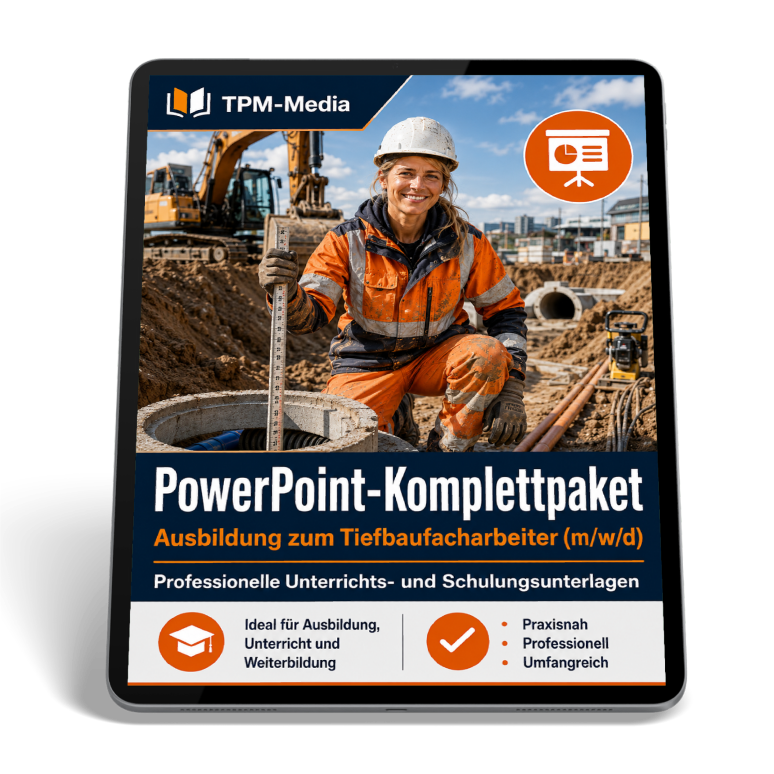 PowerPoint-Präsentationen Tiefbaufacharbeiter - Kompaktes Ausbildungspaket