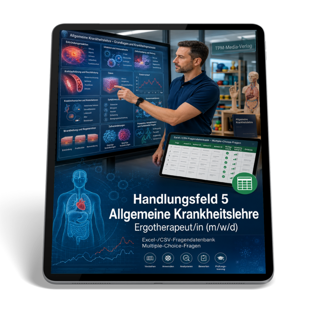 Ergotherapeut - Handlungsfeld 5 gewerbliche Excel-Fragenkatalog Datenbank (Sofort-Download)