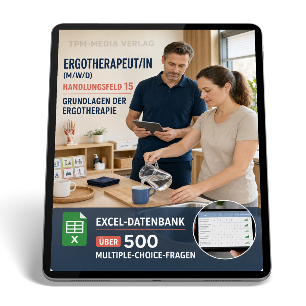 Ergotherapeut - Handlungsfeld 15 gewerbliche Excel-Fragenkatalog Datenbank (Sofort-Download)