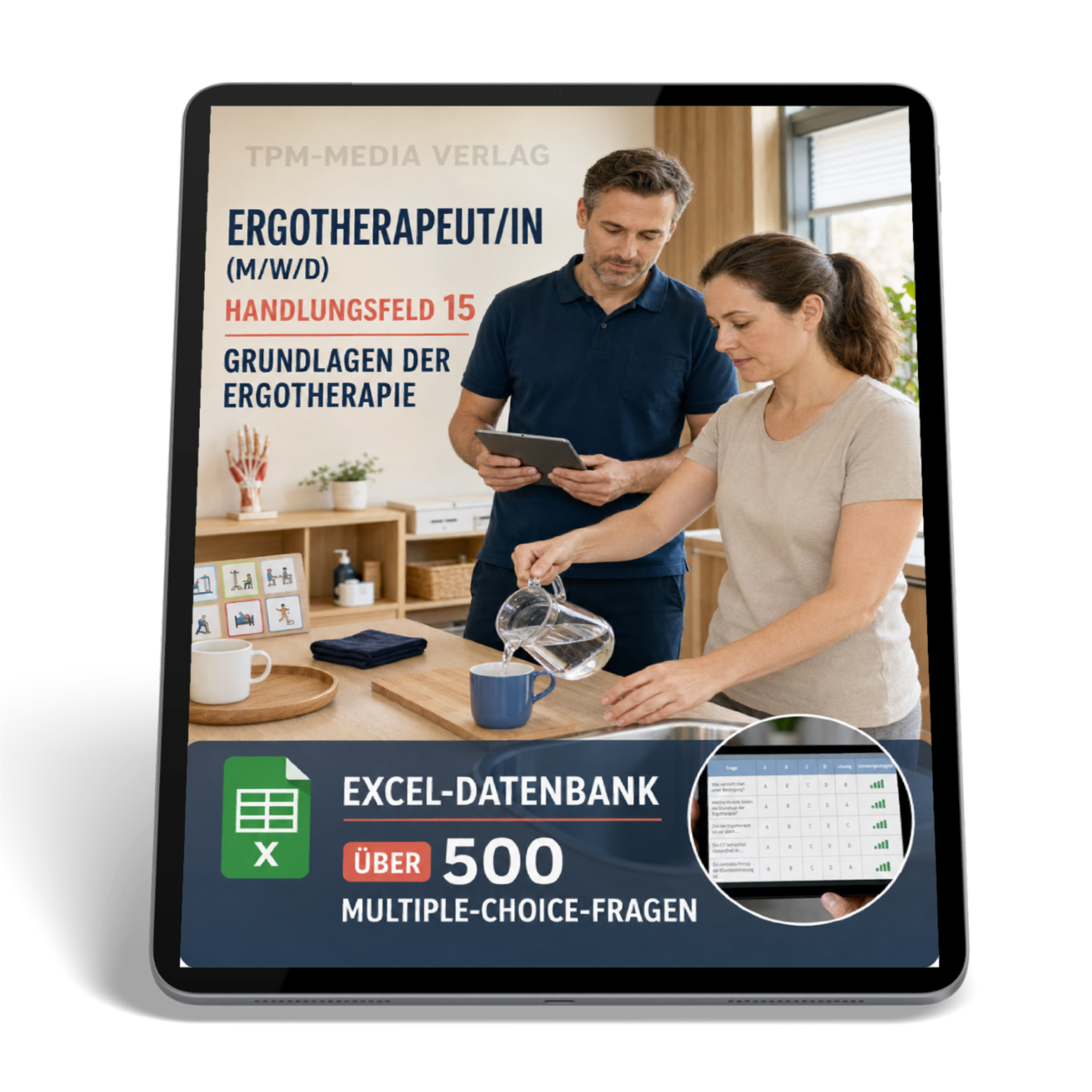 Ergotherapeut - Handlungsfeld 15 gewerbliche Excel-Fragenkatalog Datenbank (Sofort-Download)