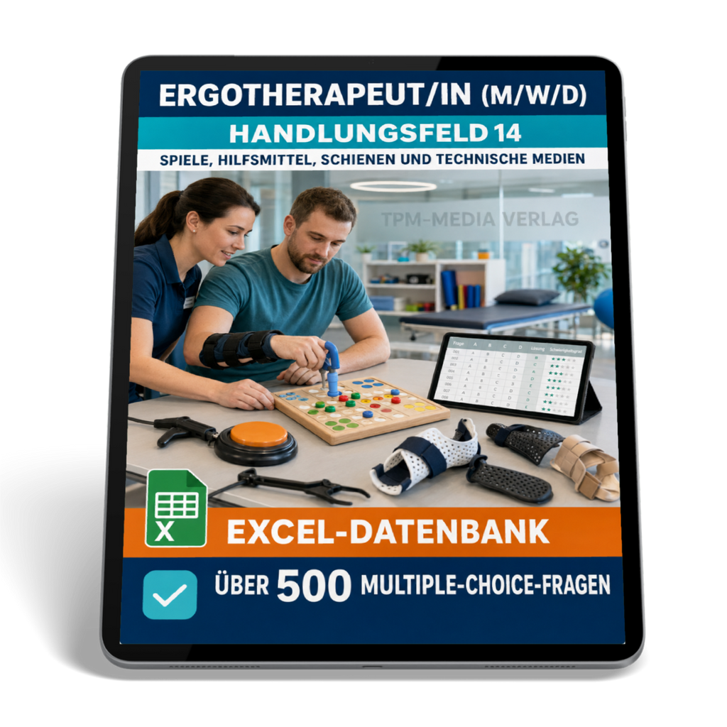 Ergotherapeut - Handlungsfeld 14 gewerbliche Excel-Fragenkatalog Datenbank (Sofort-Download)