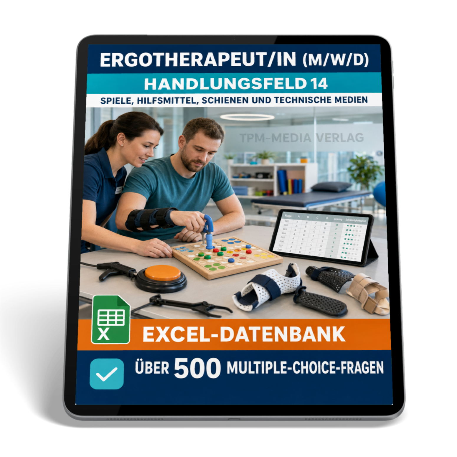 Ergotherapeut - Handlungsfeld 14 gewerbliche Excel-Fragenkatalog Datenbank (Sofort-Download)