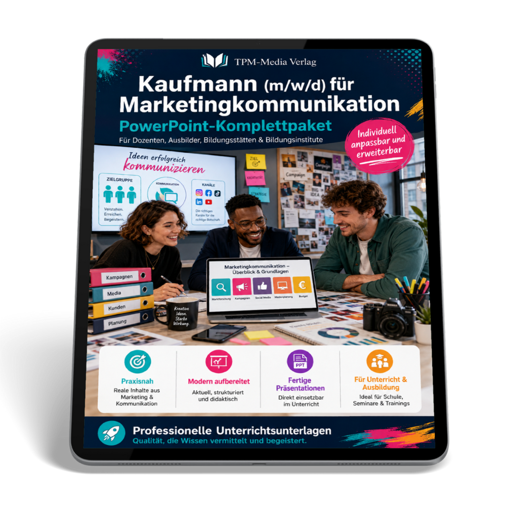 PowerPoint-Komplettpaket für die Ausbildung zum Kaufmann (m/w/d) für Marketingkommunikation