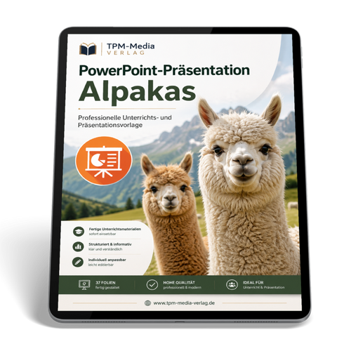 Alpakas PowerPoint Präsentation für den Schuleinsatz - Download-Version