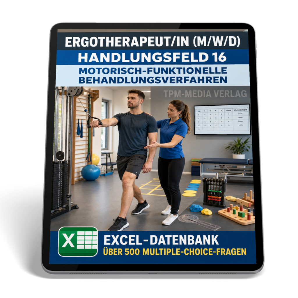 Ergotherapeut - Handlungsfeld 16 gewerbliche Excel-Fragenkatalog Datenbank (Sofort-Download)