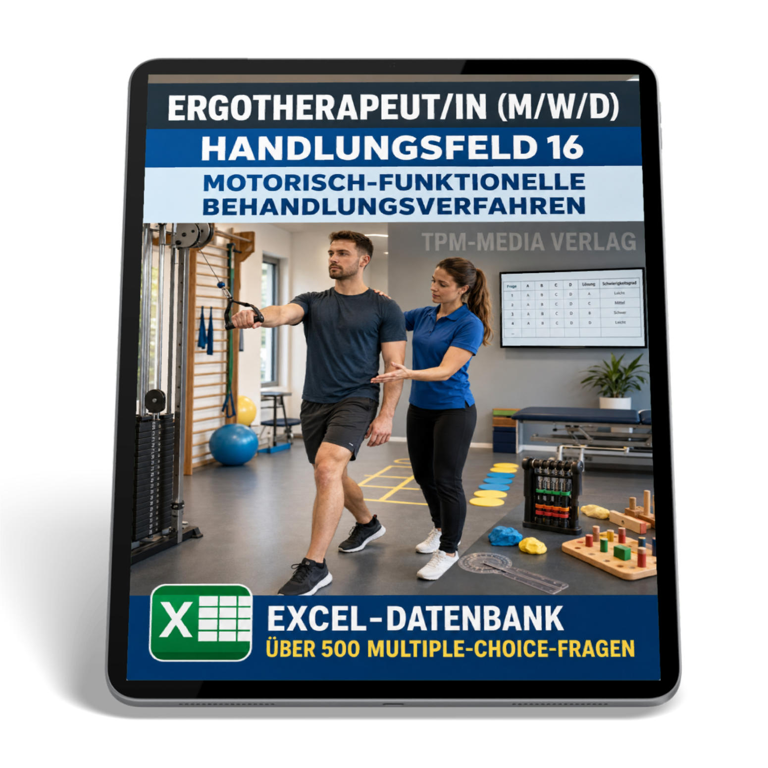 Ergotherapeut - Handlungsfeld 16 gewerbliche Excel-Fragenkatalog Datenbank (Sofort-Download)