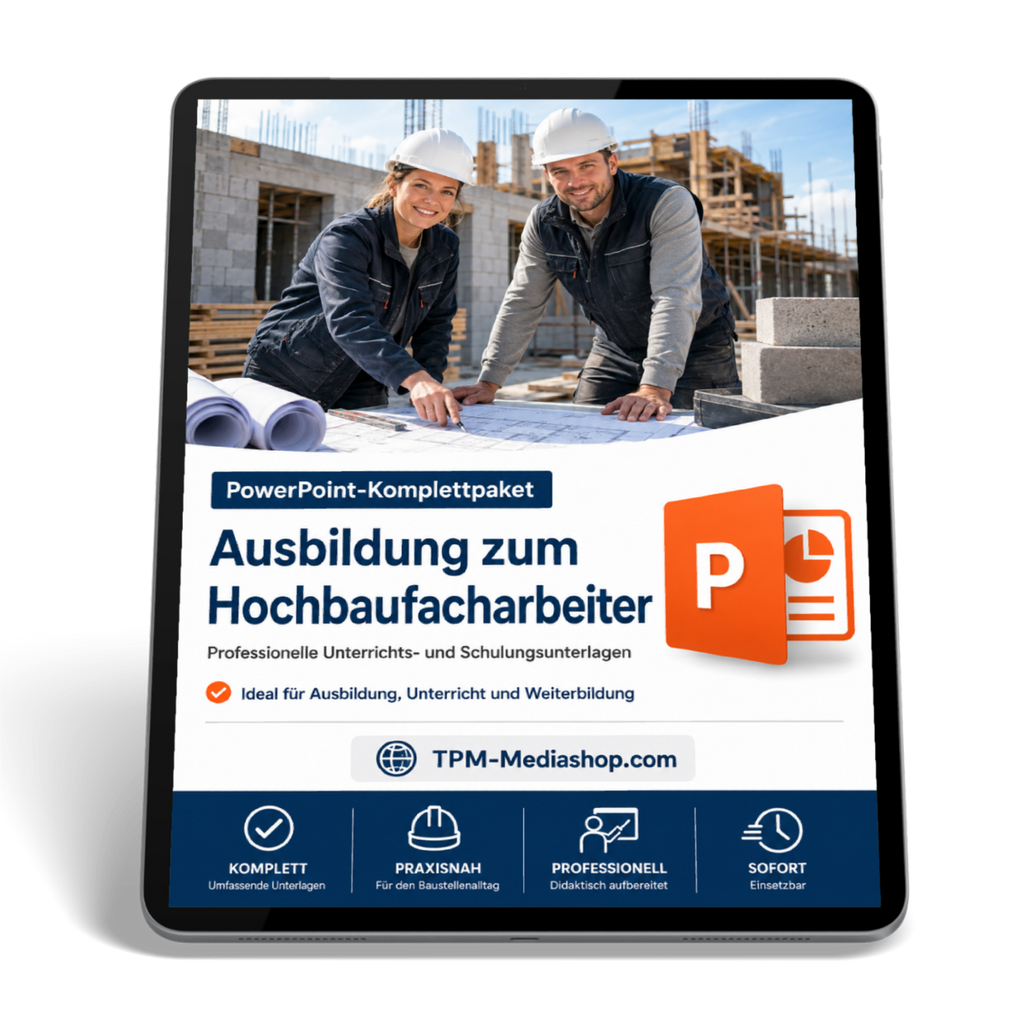 PowerPoint-Komplettpaket - Ausbildung zum Hochbaufacharbeiter (m/w/d)
