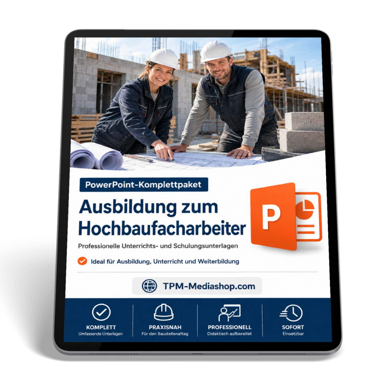 PowerPoint-Komplettpaket - Ausbildung zum Hochbaufacharbeiter (m/w/d)
