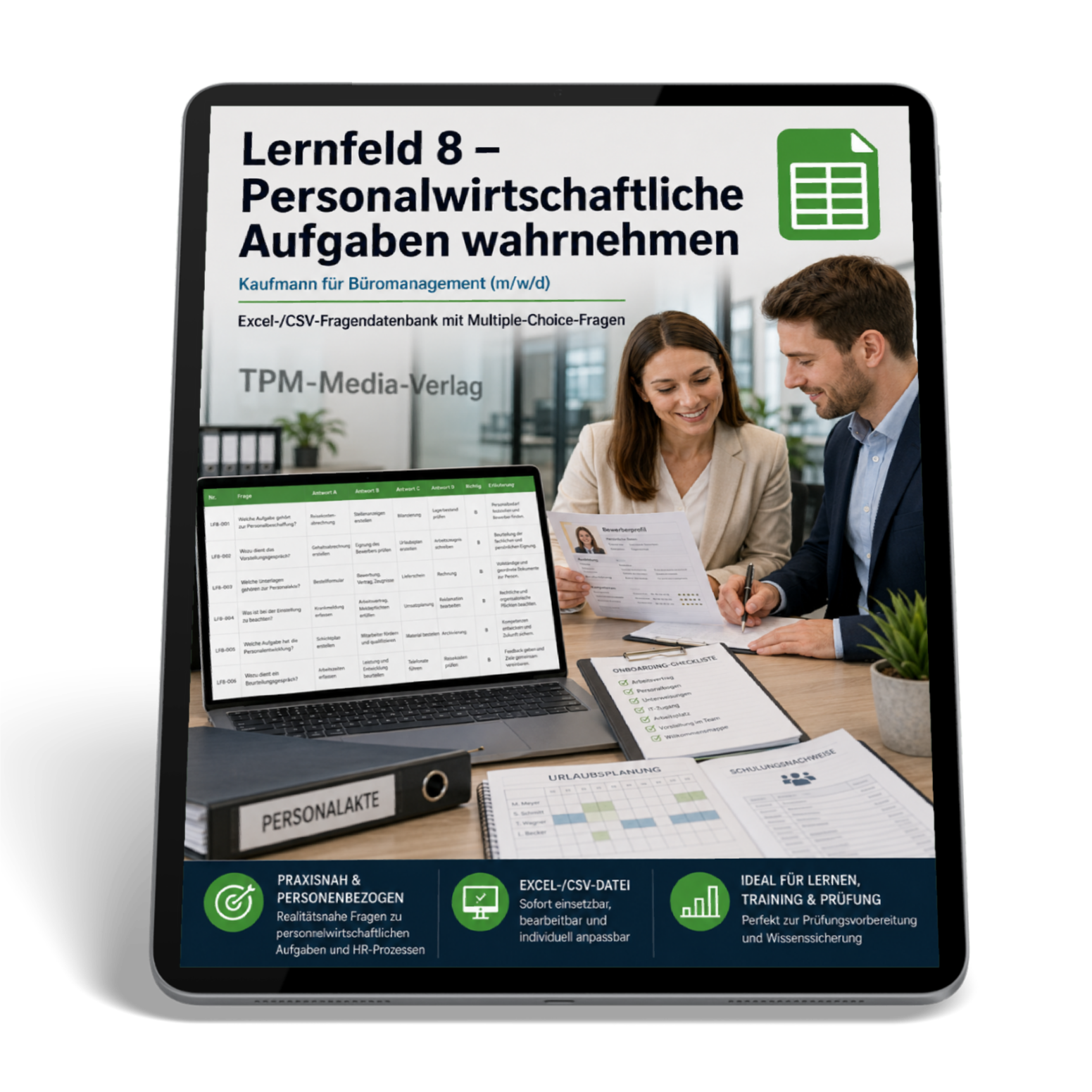 Kaufmann für Büromanagement - Lernfeld 8 gewerbliche Excel-Fragenkatalog Datenbank (Sofort-Download)