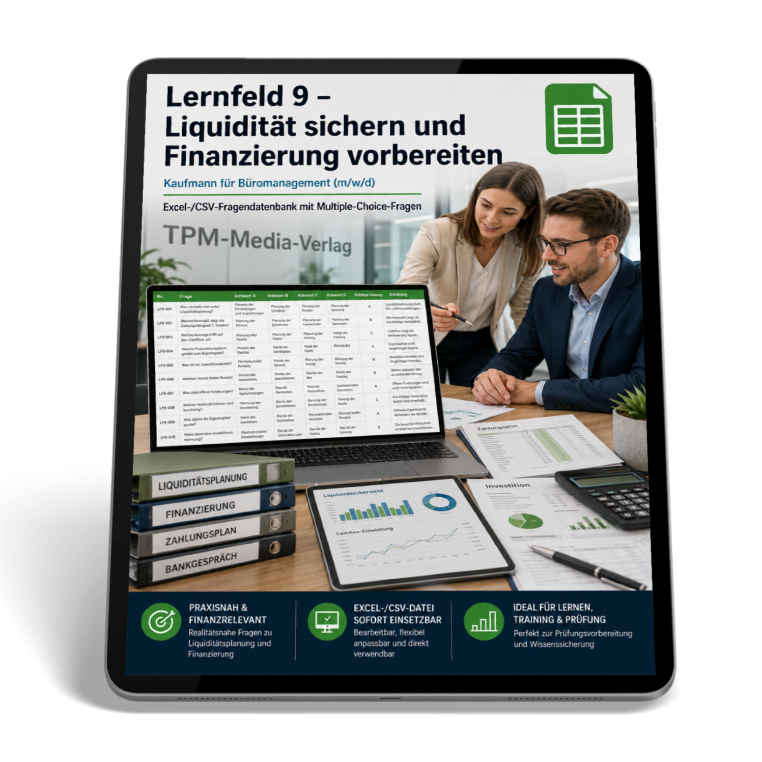 Kaufmann für Büromanagement - Lernfeld 9 gewerbliche Excel-Fragenkatalog Datenbank (Sofort-Download)