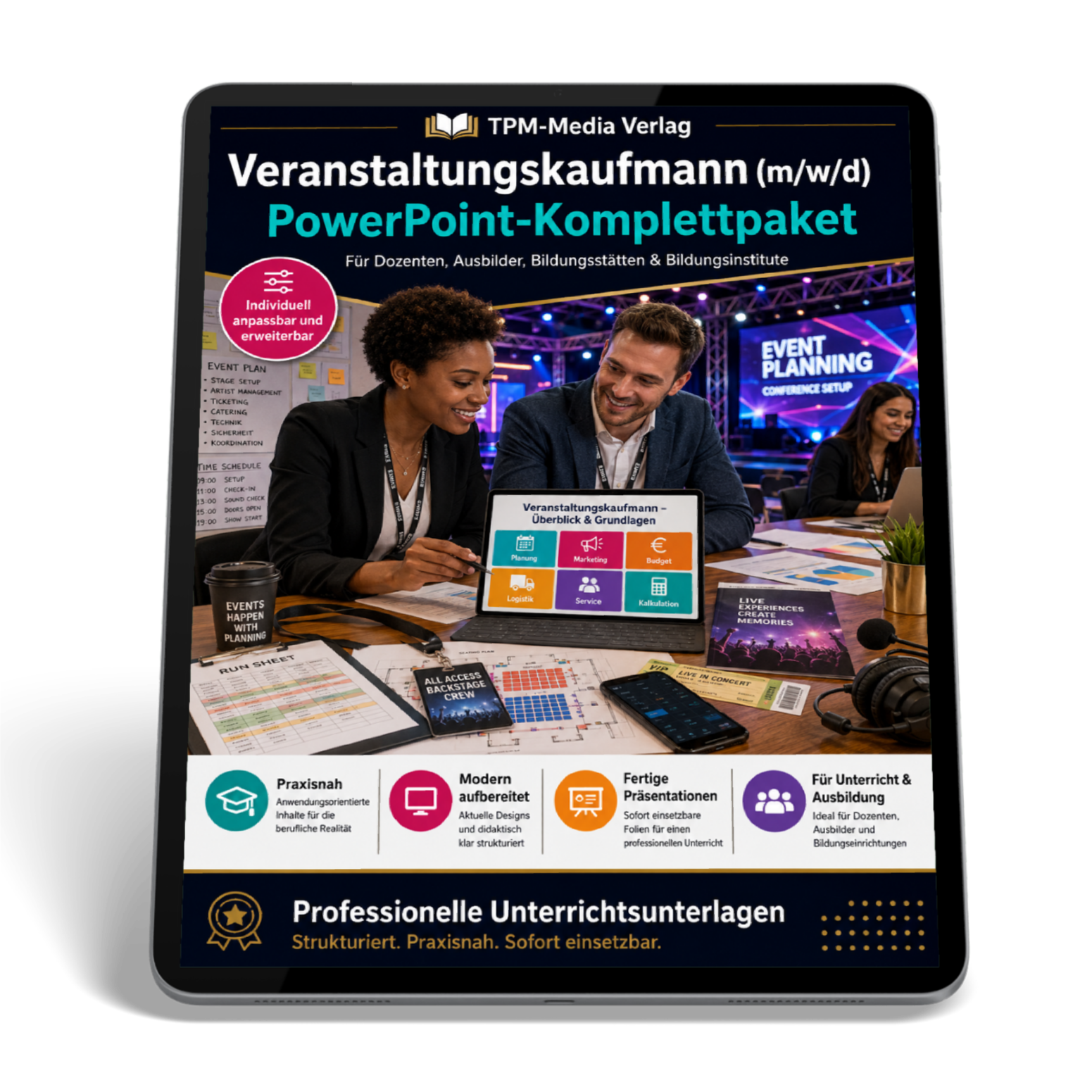 PowerPoint-Komplettpaket für die Ausbildung zum Veranstaltungskaufmann (m/w/d)
