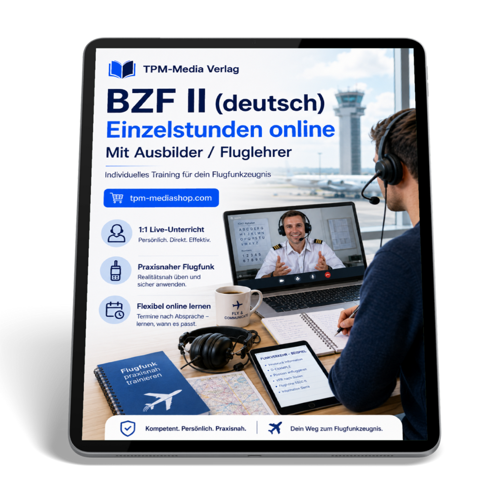 Einzelstunden BZF II Online-Coaching - Persönliche Unterstützung für deinen Erfolg beim Fluglehrerteam
