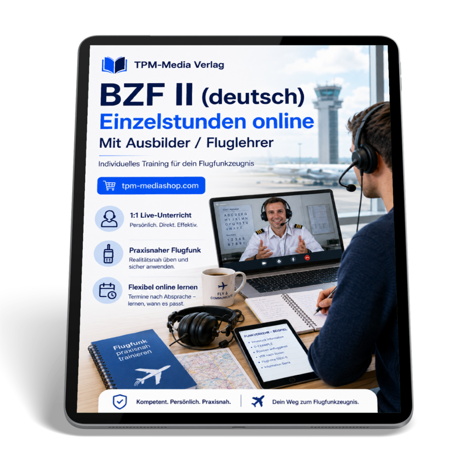 Einzelstunden BZF II Online-Coaching - Persönliche Unterstützung für deinen Erfolg beim Fluglehrerteam