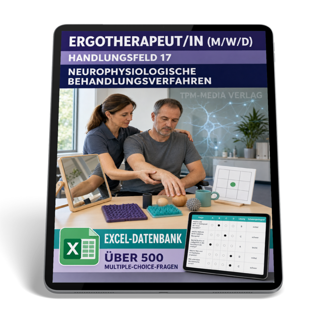 Ergotherapeut - Handlungsfeld 17 gewerbliche Excel-Fragenkatalog Datenbank (Sofort-Download)