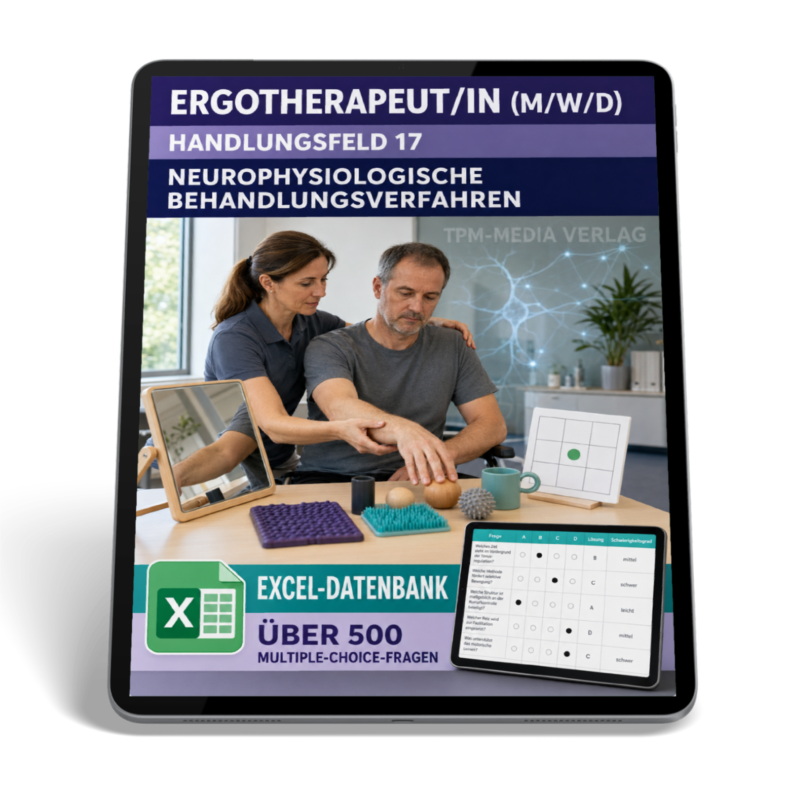 Ergotherapeut - Handlungsfeld 17 gewerbliche Excel-Fragenkatalog Datenbank (Sofort-Download)