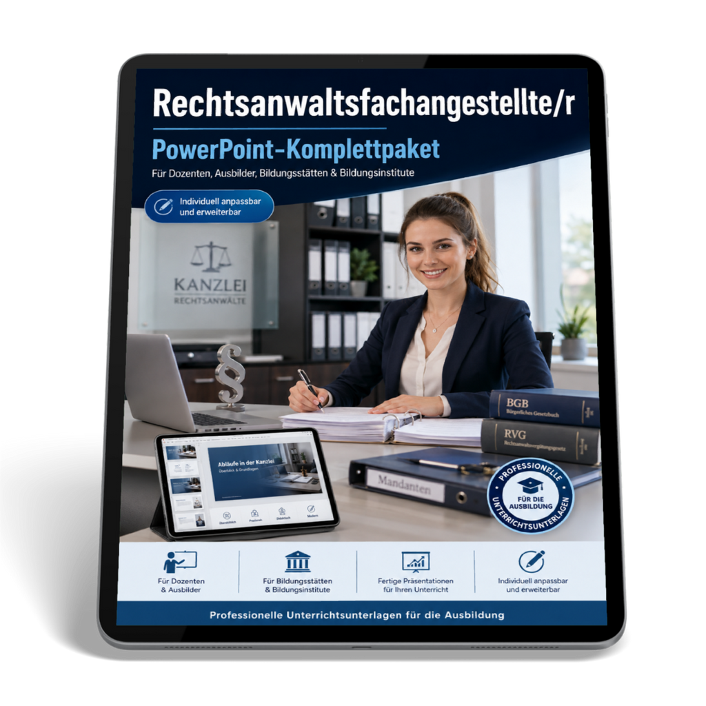 PowerPoint-Komplettpaket für die Ausbildung zur Rechtsanwaltsfachangestellte/r