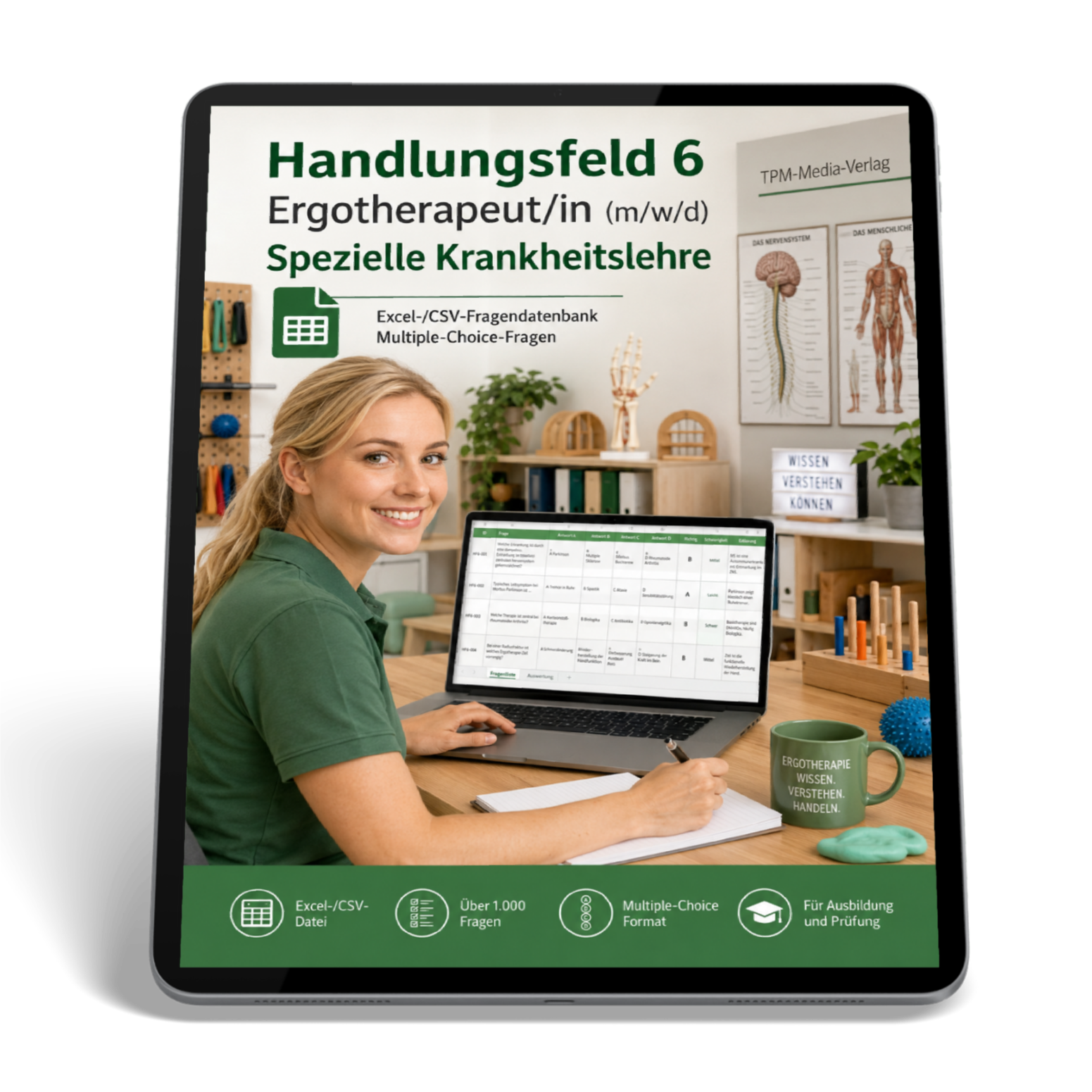 Ergotherapeut - Handlungsfeld 6 gewerbliche Excel-Fragenkatalog Datenbank (Sofort-Download)