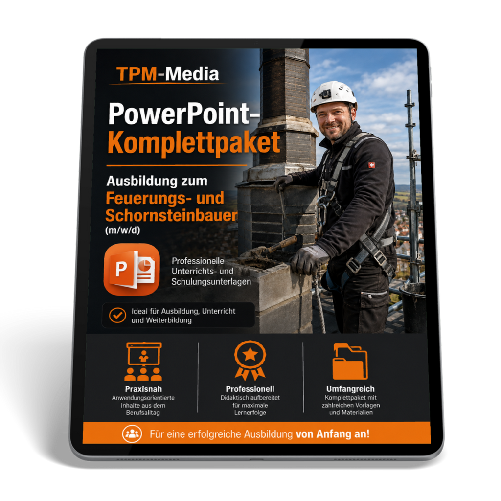 PowerPoint-Ausbildung Feuerungs- und Schornsteinbauer Komplettpaket für die Ausbildung (m/w/d)