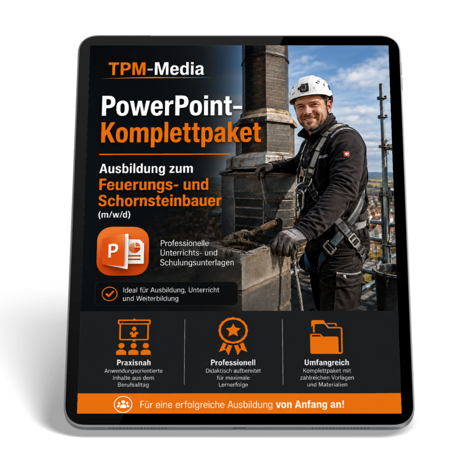 PowerPoint-Ausbildung Feuerungs- und Schornsteinbauer Komplettpaket für die Ausbildung (m/w/d)