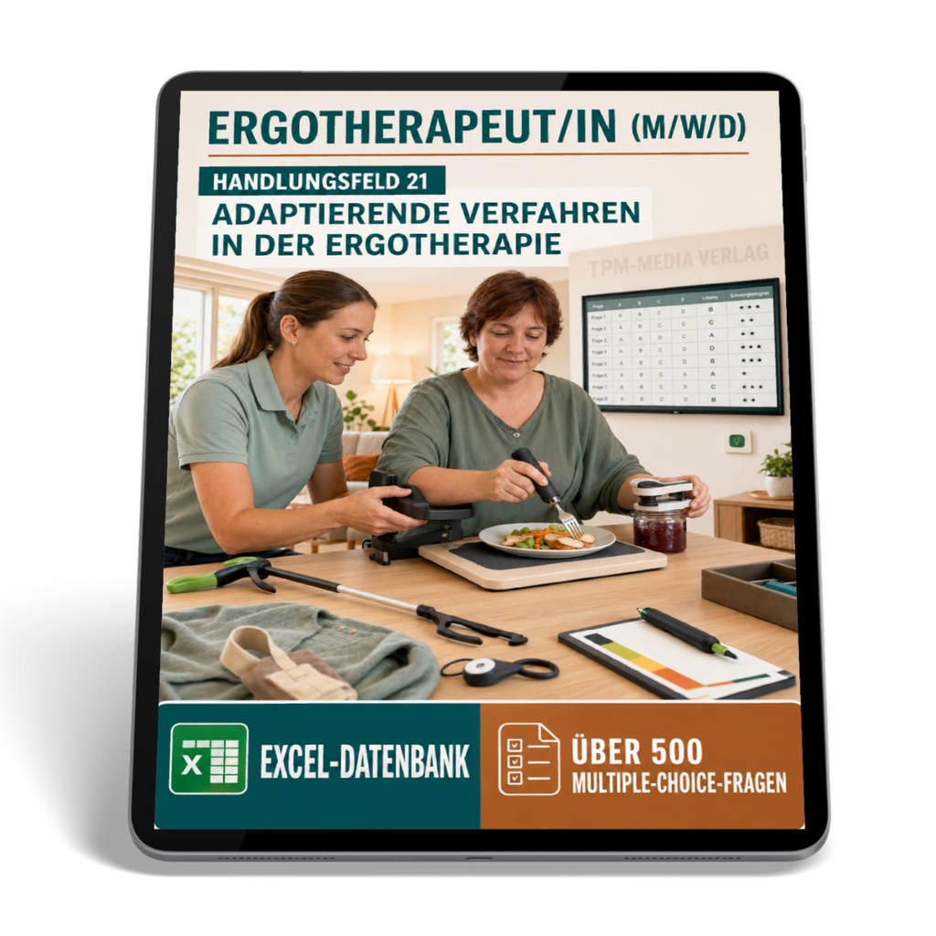 Ergotherapeut - Handlungsfeld 21 gewerbliche Excel-Fragenkatalog Datenbank (Sofort-Download)