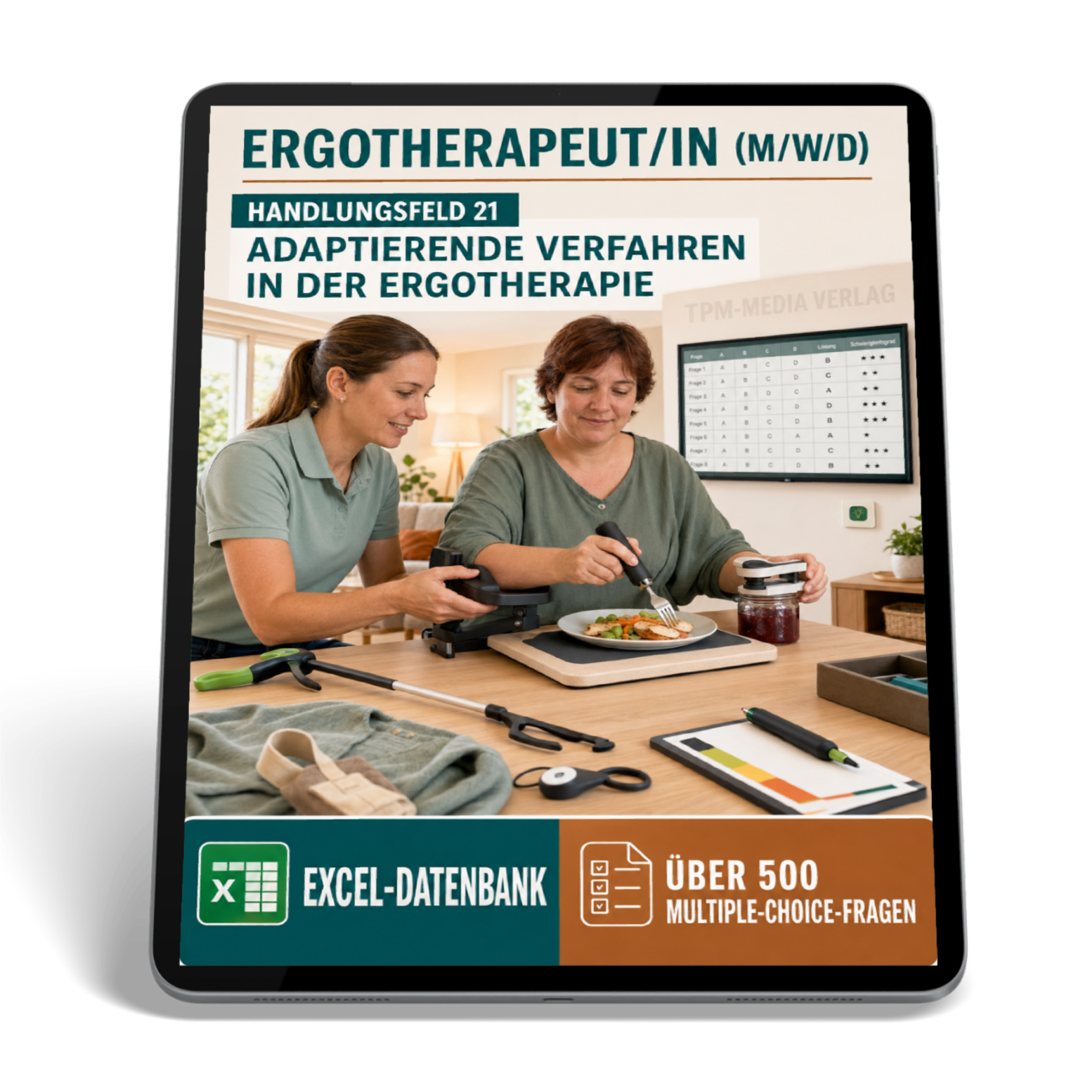 Ergotherapeut - Handlungsfeld 21 gewerbliche Excel-Fragenkatalog Datenbank (Sofort-Download)