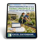 Ergotherapeut - Handlungsfeld 22 gewerbliche Excel-Fragenkatalog Datenbank (Sofort-Download)