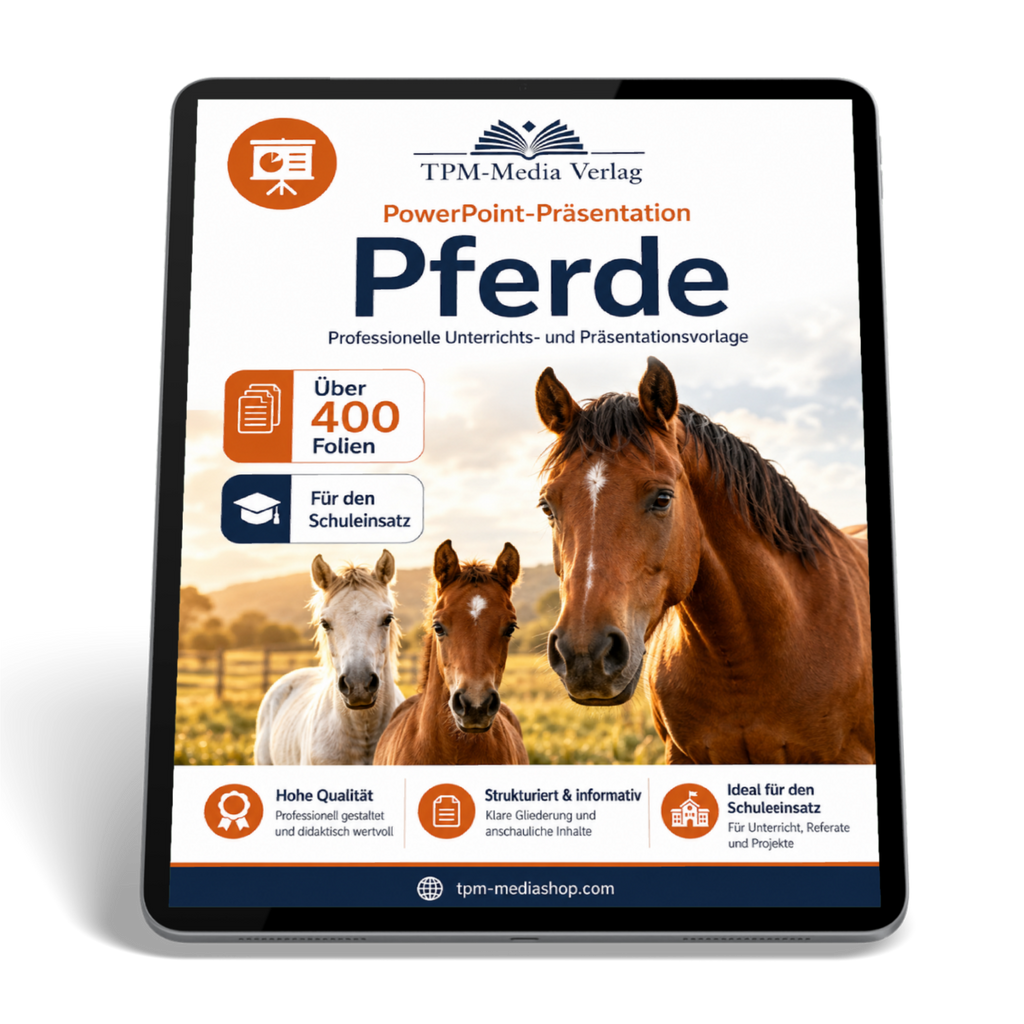 Pferde PowerPoint Präsentation herunterladen - Schulfreundliche Download-Version für den Einsatz im Unterricht