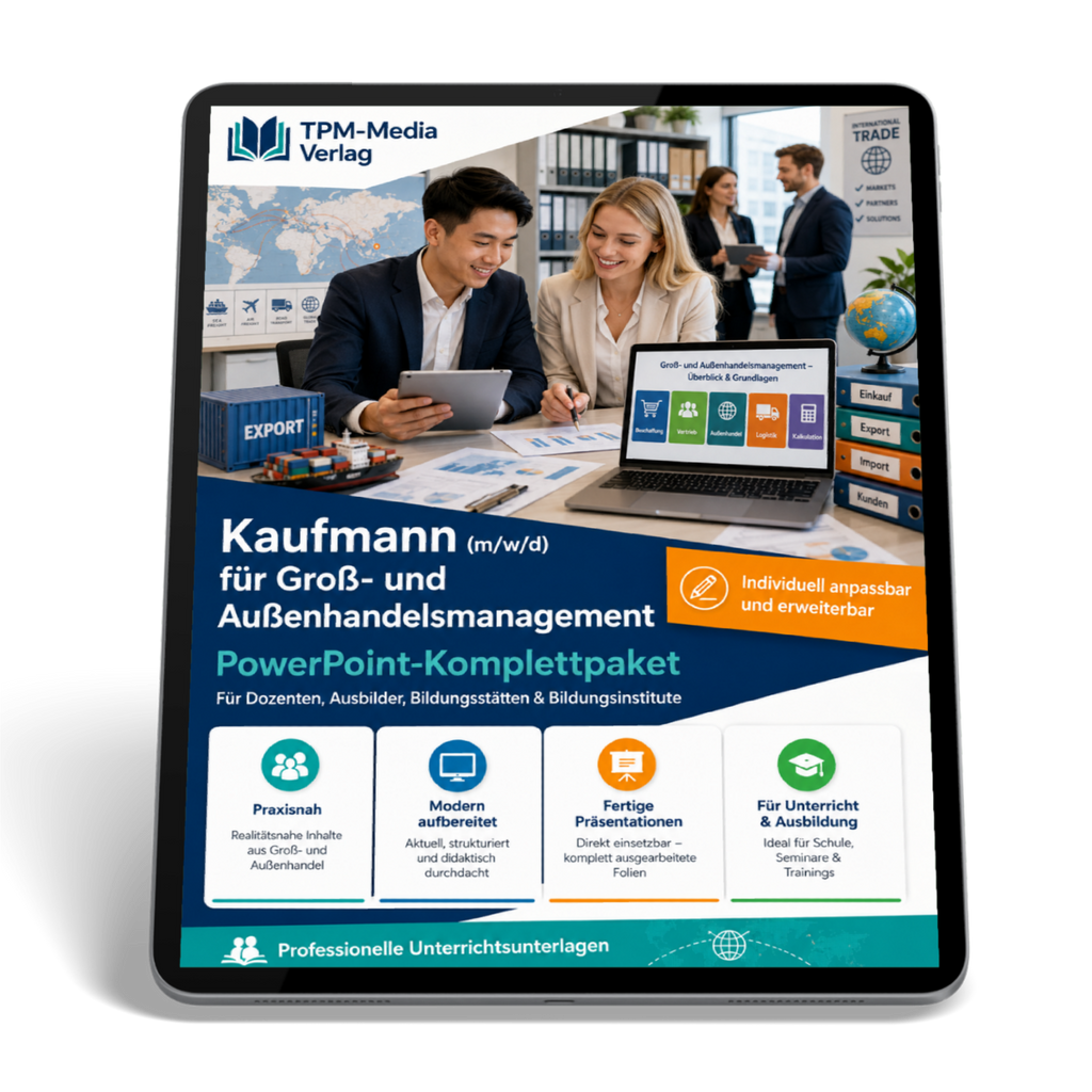PowerPoint-Komplettpaket für die Ausbildung zum Kaufmann (m/w/d) für Groß- u. Außenhandelsmanagement