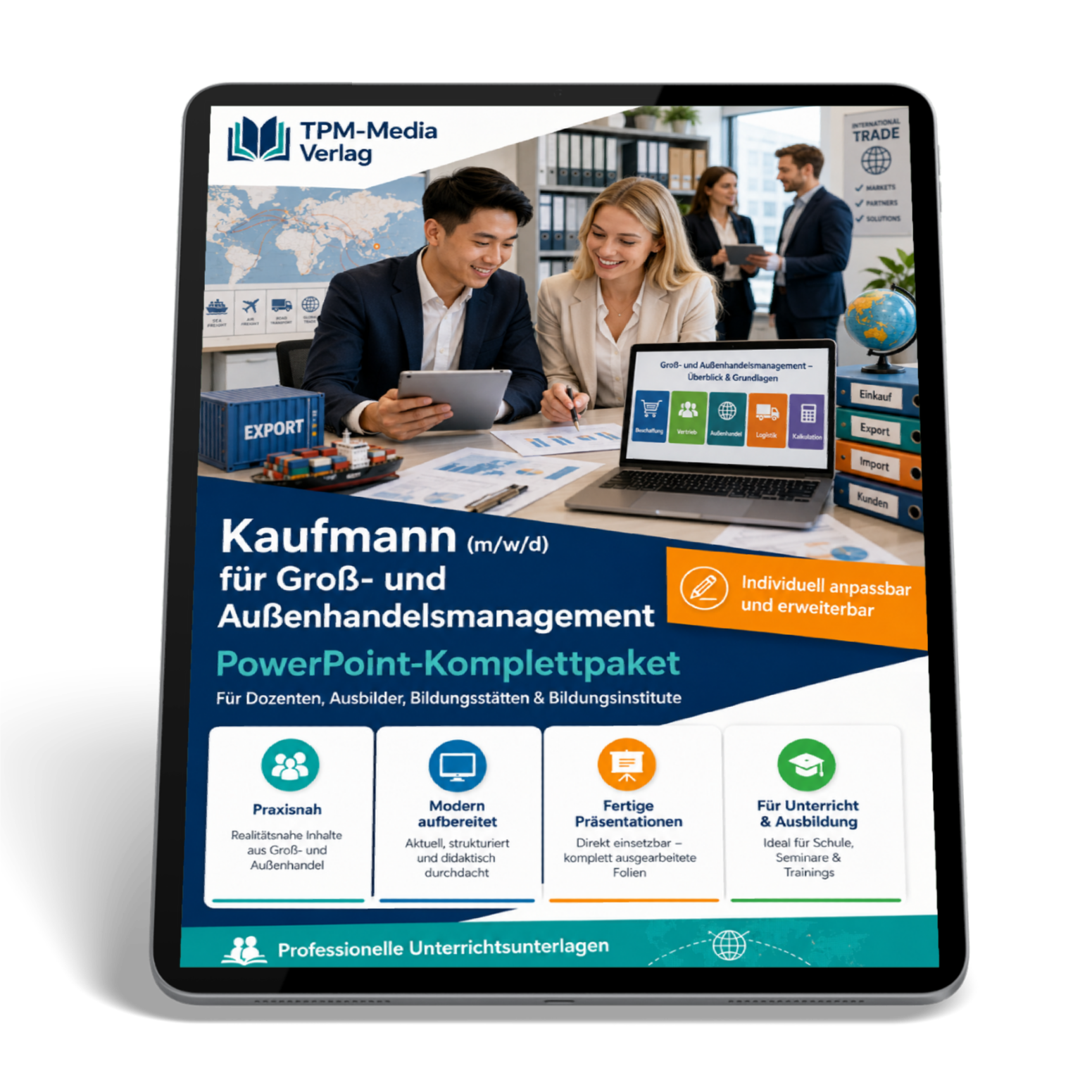 PowerPoint-Komplettpaket für die Ausbildung zum Kaufmann (m/w/d) für Groß- u. Außenhandelsmanagement